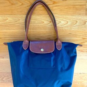 Navy Le Pliage 14Wx10H w/ 8.5” Handles